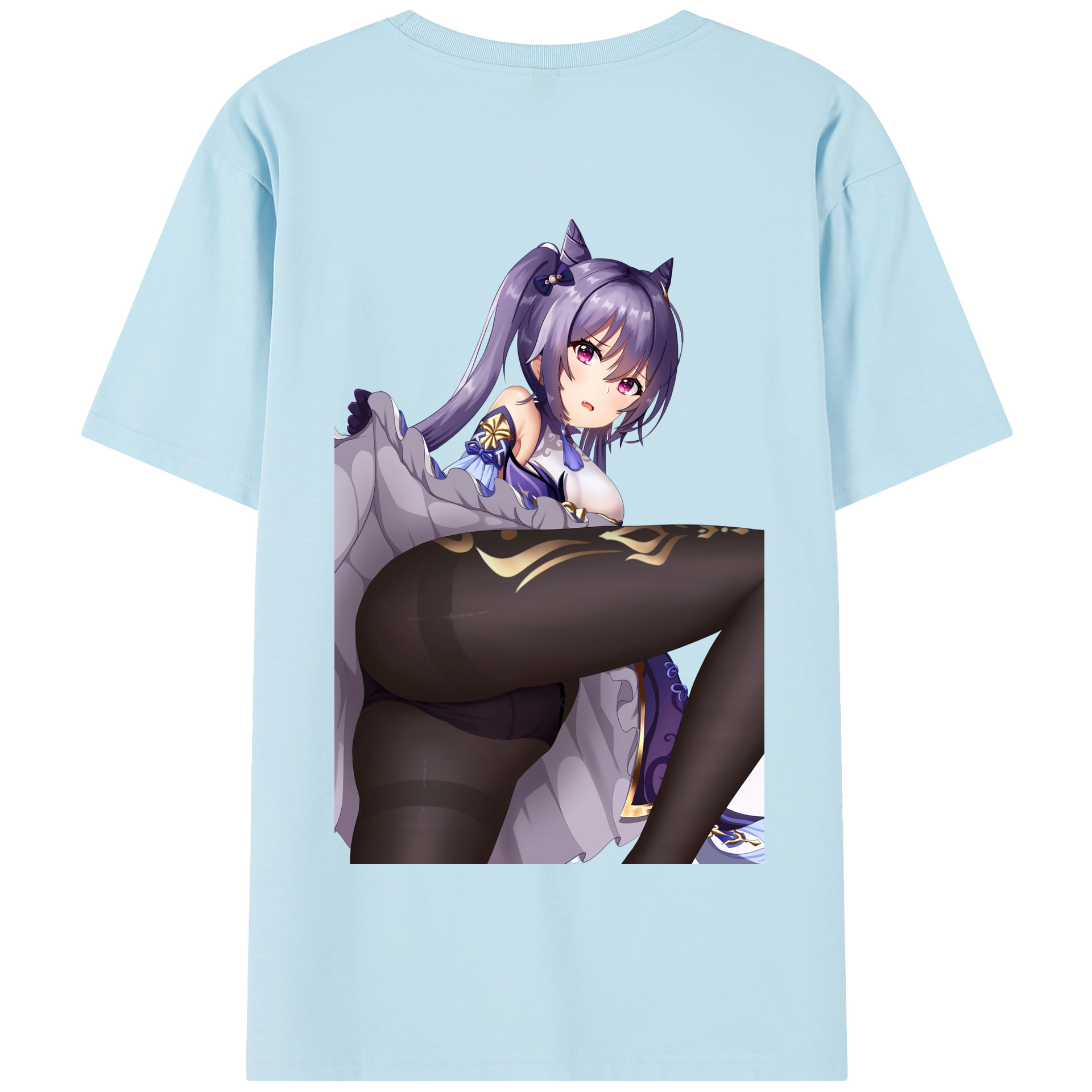 げんし神 刻晴 こくせい genshin Kokusei 綿100％半袖Tシャツ（背面プリント）